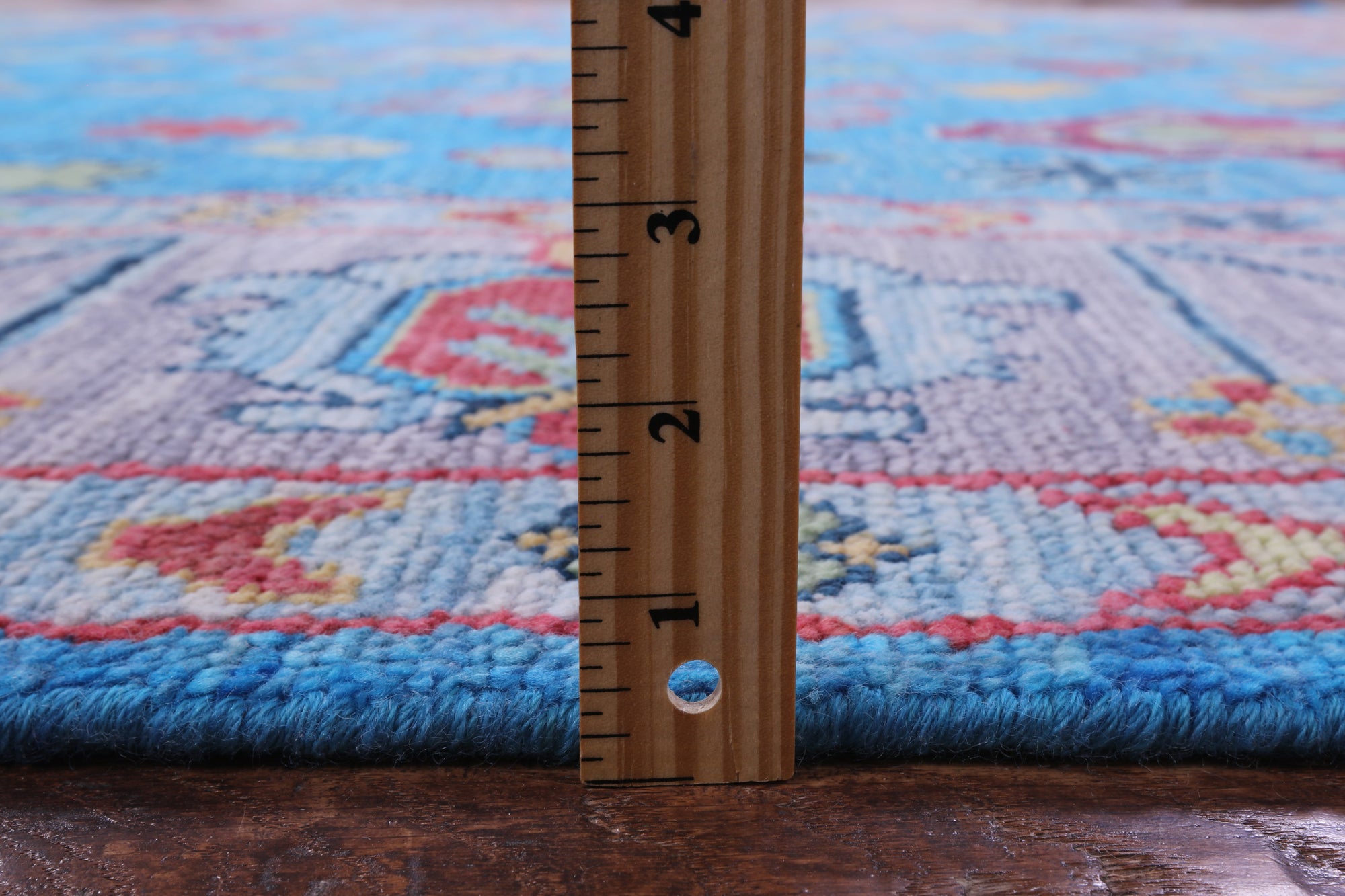 Blue Turkish Oushak Hand Knotted Wool Rug - 9' 1" X 12' 1" - Golden Nile