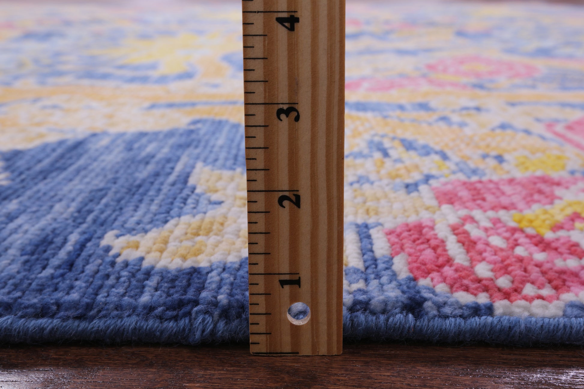 Blue William Morris Hand Knotted Wool Rug - 8' 7" X 10' 0" - Golden Nile