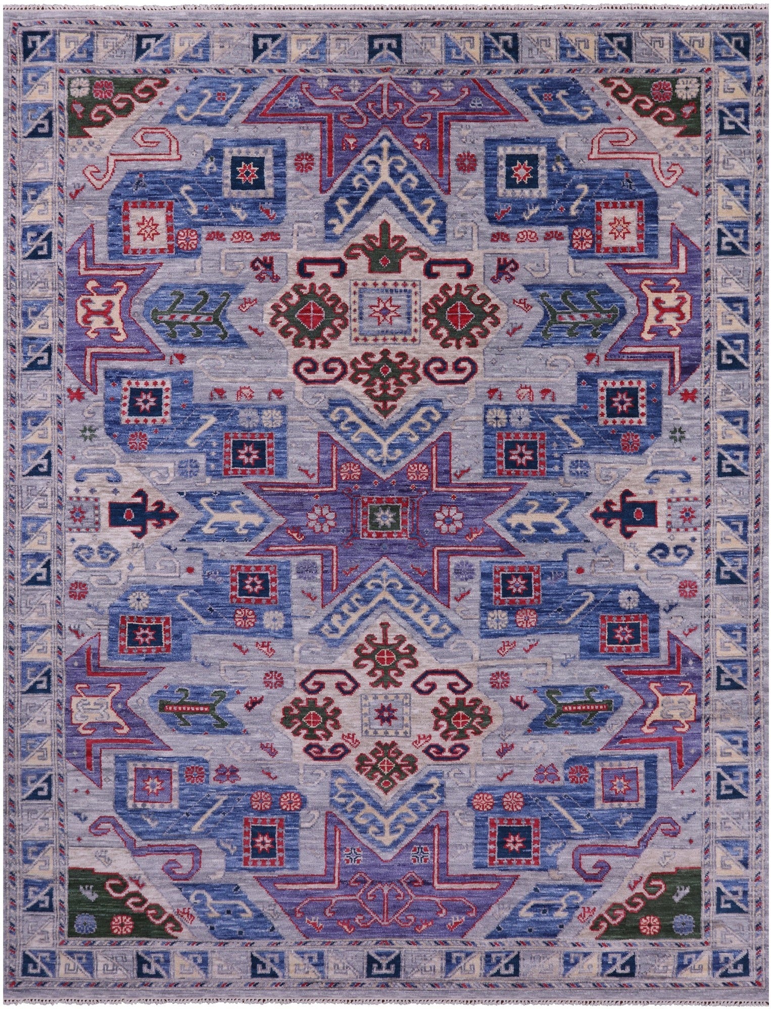 Kazak Hand Knotted Wool Rug - 9' 2" X 12' 3" - Golden Nile