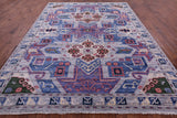 Kazak Hand Knotted Wool Rug - 9' 2" X 12' 3" - Golden Nile