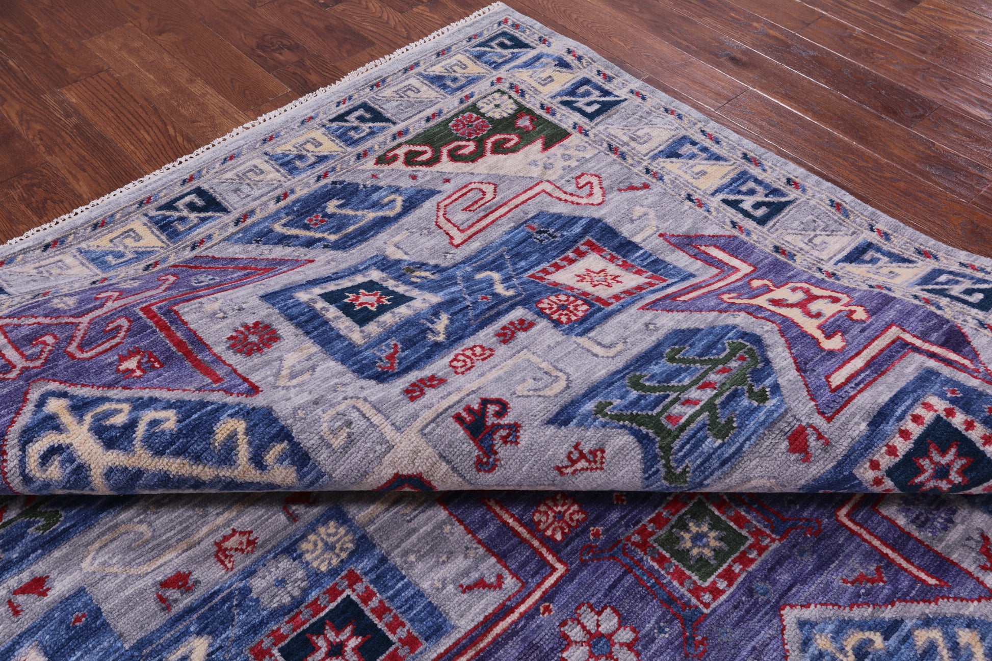 Kazak Hand Knotted Wool Rug - 9' 2" X 12' 3" - Golden Nile