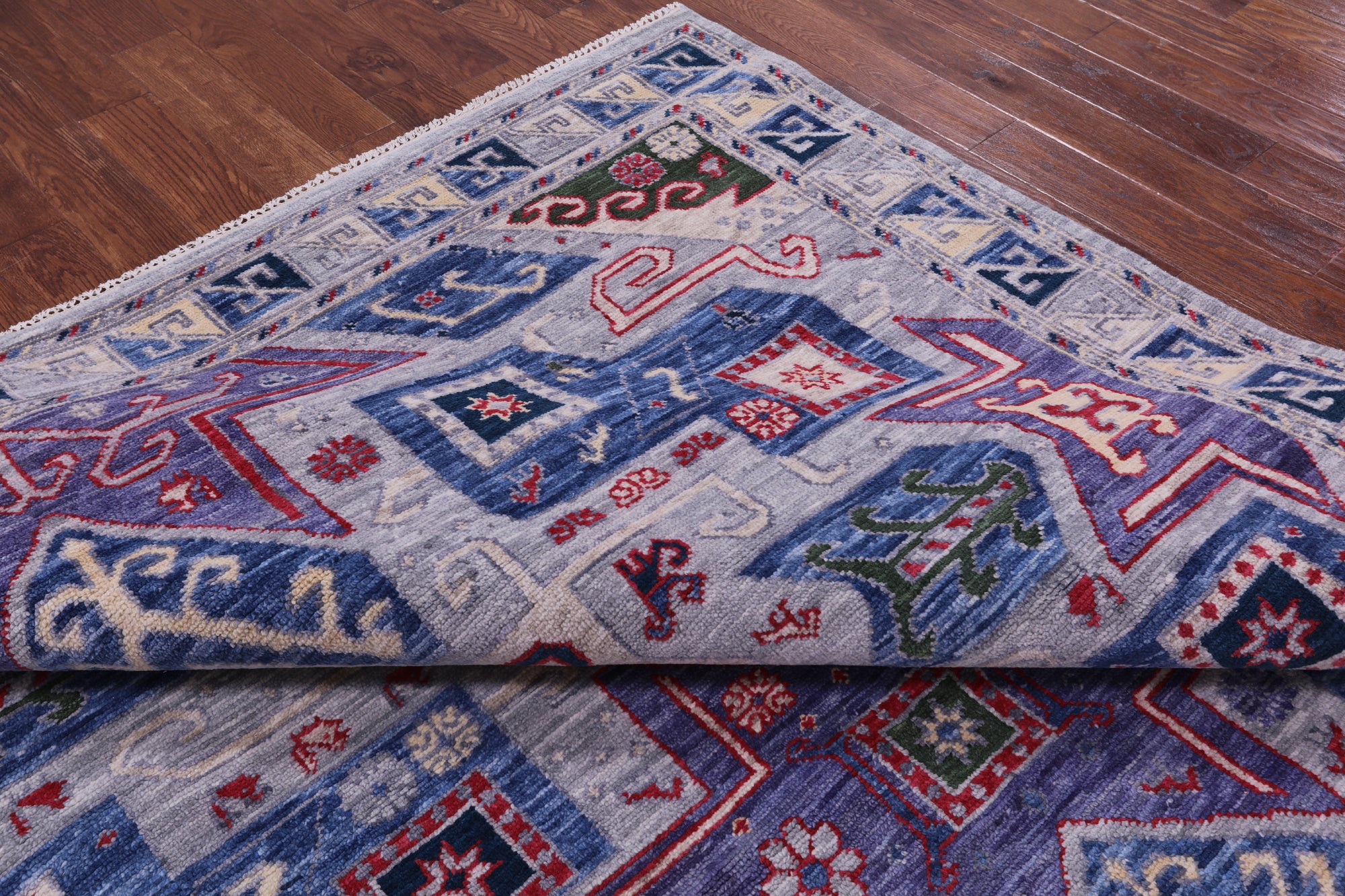 Kazak Hand Knotted Wool Rug - 9' 2" X 12' 3" - Golden Nile