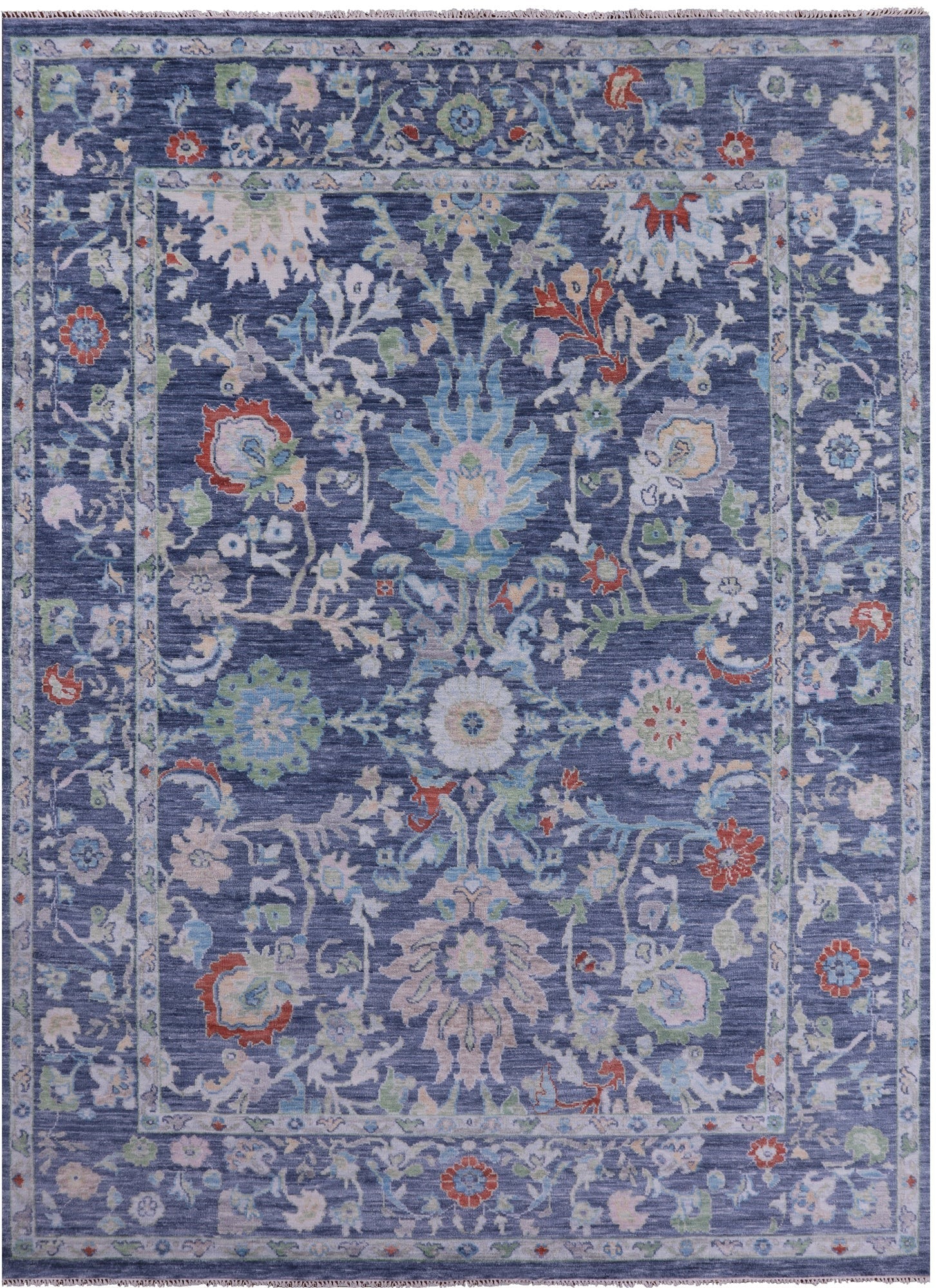 Turkish Oushak Hand Knotted Wool Rug - 10' 0" X 14' 0" - Golden Nile