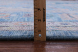 Blue Turkish Oushak Hand Knotted Wool Rug - 10' 3" X 14' 2" - Golden Nile