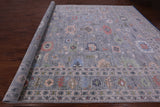 Grey Turkish Oushak Hand Knotted Wool Rug - 12' 1" X 17' 11" - Golden Nile