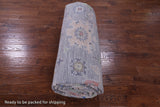 Grey Turkish Oushak Hand Knotted Wool Rug - 12' 1" X 17' 11" - Golden Nile
