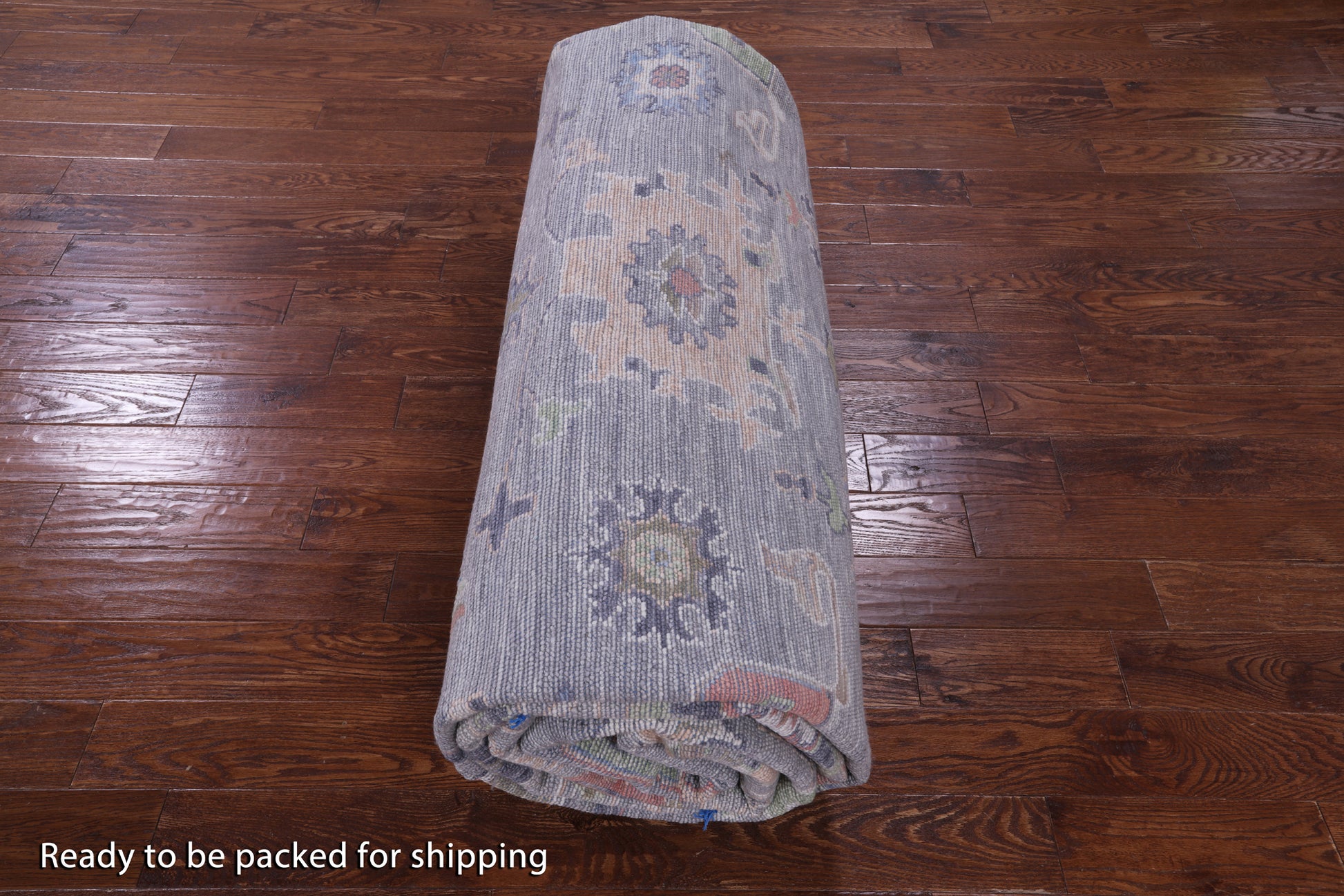 Grey Turkish Oushak Hand Knotted Wool Rug - 12' 1" X 17' 11" - Golden Nile
