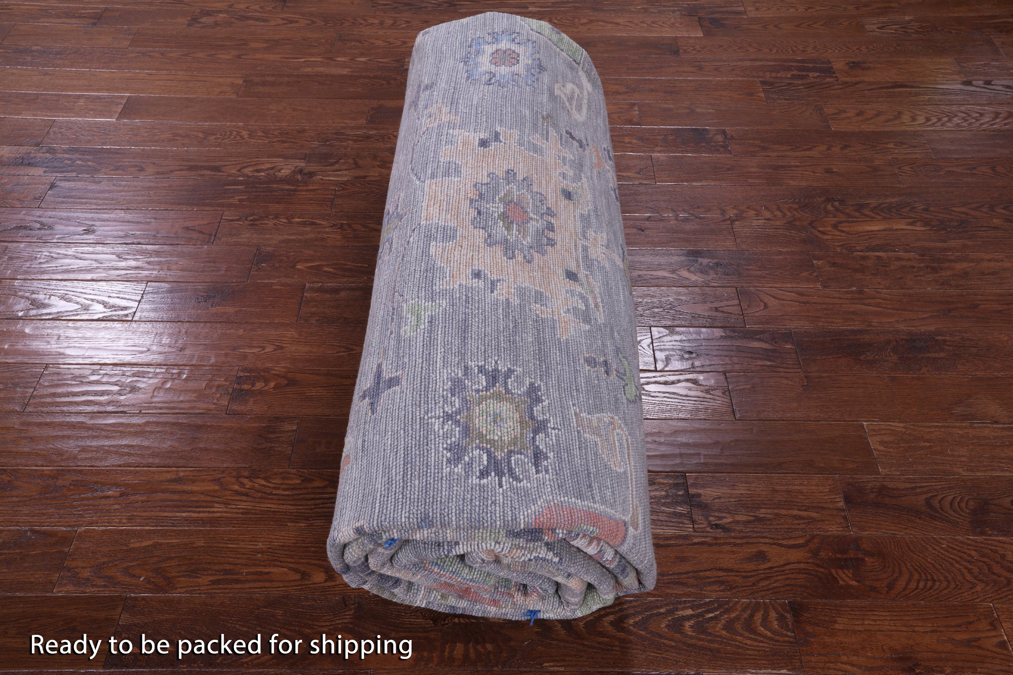 Grey Turkish Oushak Hand Knotted Wool Rug - 12' 1" X 17' 11" - Golden Nile