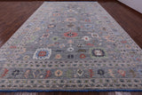 Grey Turkish Oushak Hand Knotted Wool Rug - 12' 1" X 17' 11" - Golden Nile
