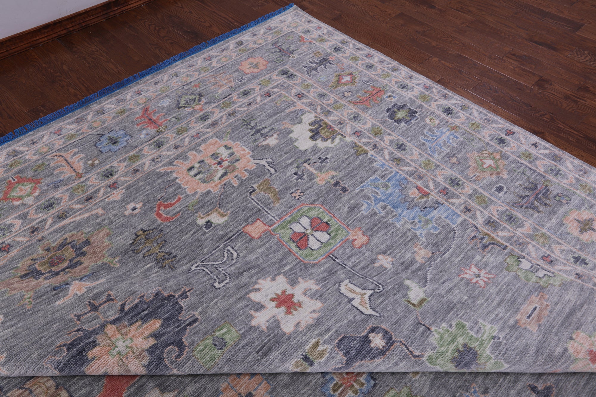 Grey Turkish Oushak Hand Knotted Wool Rug - 12' 1" X 17' 11" - Golden Nile