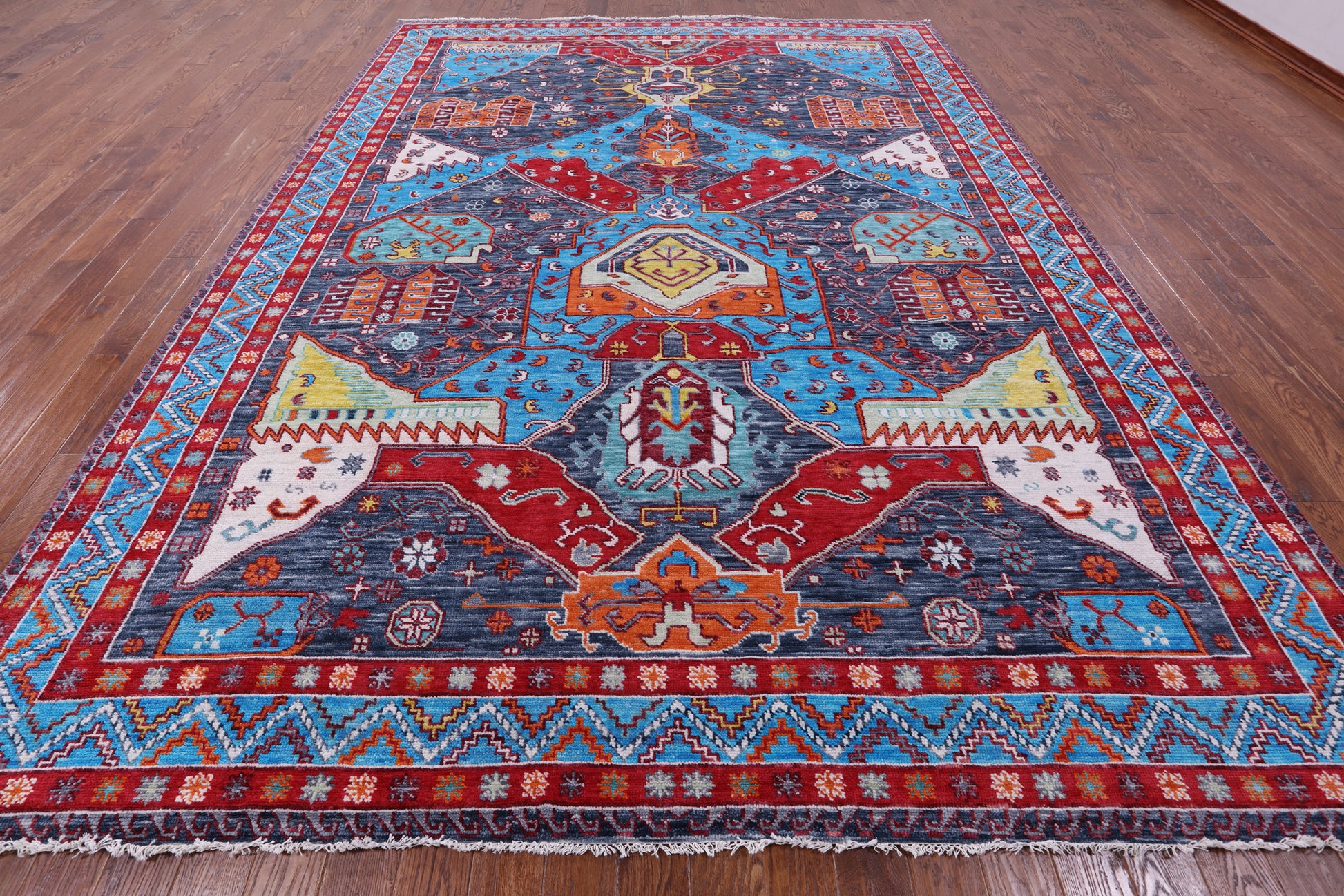 Grey Turkish Oushak Hand Knotted Wool Rug - 10' 2" X 13' 10" - Golden Nile
