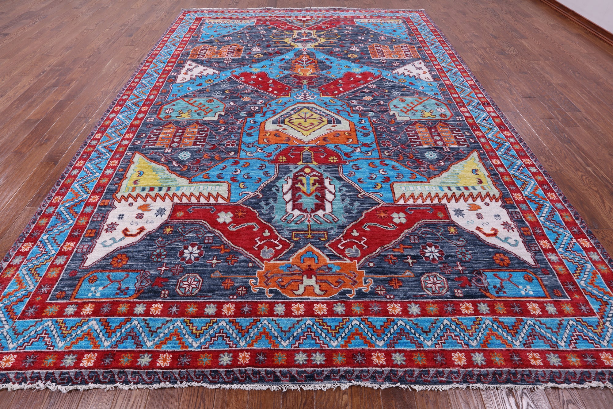 Grey Turkish Oushak Hand Knotted Wool Rug - 10' 2" X 13' 10" - Golden Nile