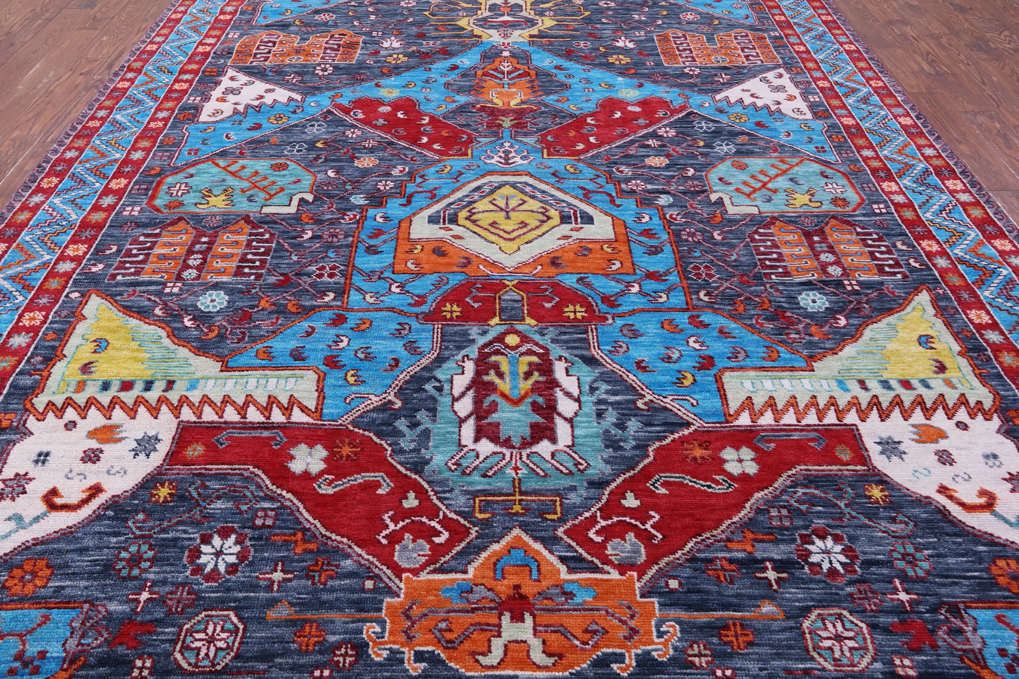 Grey Turkish Oushak Hand Knotted Wool Rug - 10' 2" X 13' 10" - Golden Nile