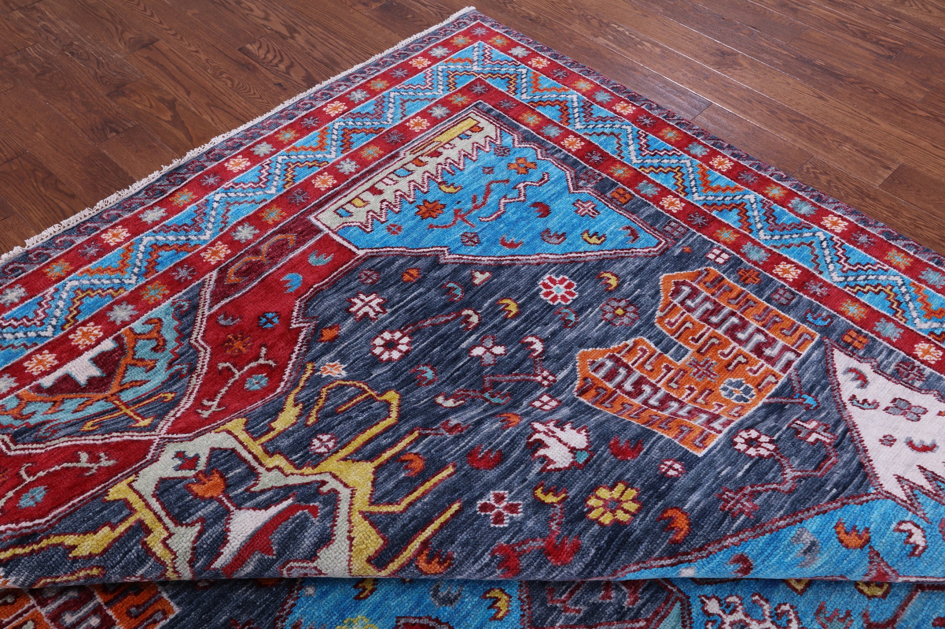 Grey Turkish Oushak Hand Knotted Wool Rug - 10' 2" X 13' 10" - Golden Nile