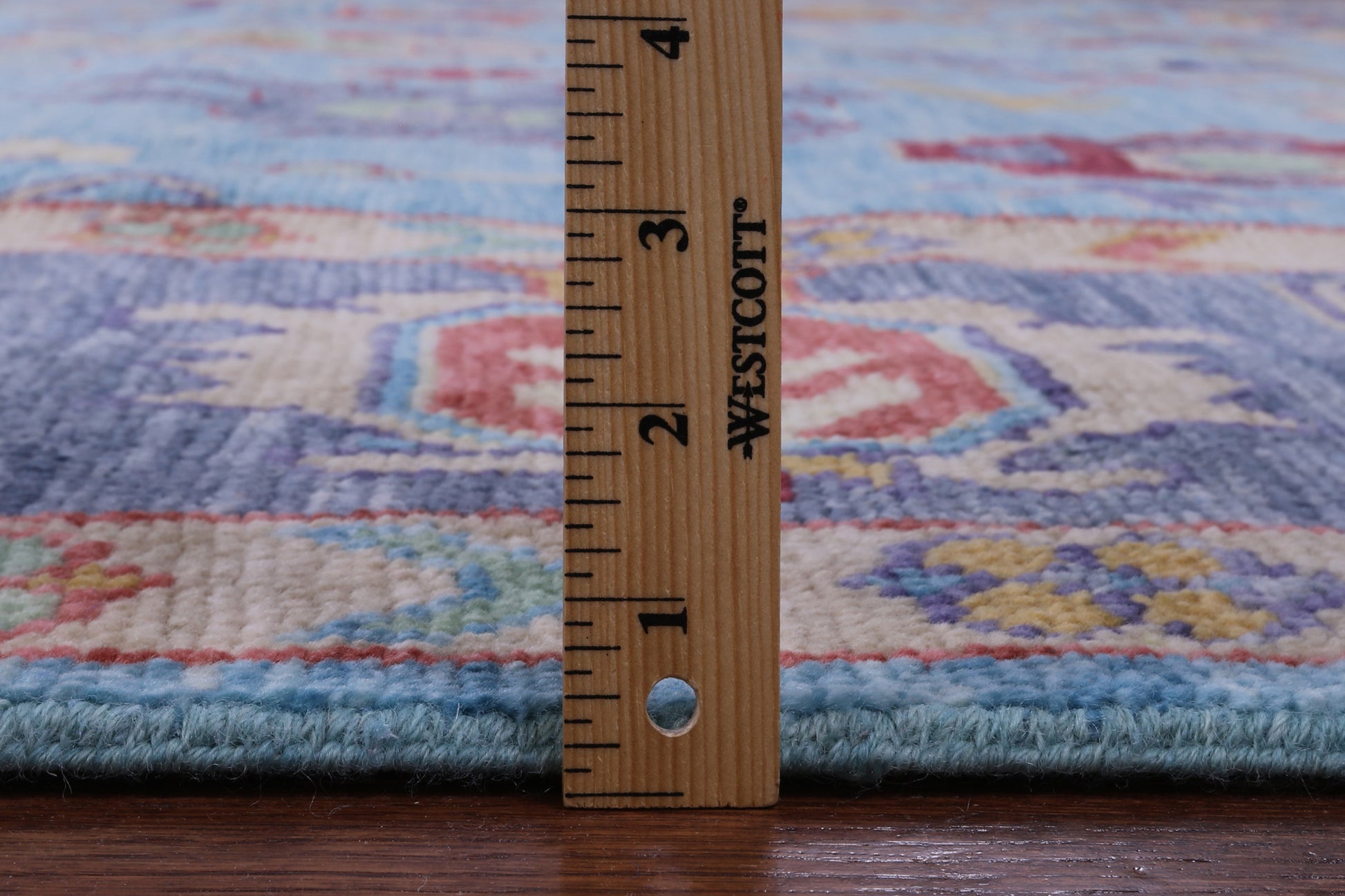 Blue Turkish Oushak Handmade Wool Rug - 10' 1" X 13' 9" - Golden Nile