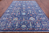 Blue Turkish Oushak Hand Knotted Wool Rug - 9' 0" X 11' 11" - Golden Nile