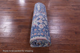 Blue Turkish Oushak Hand Knotted Wool Rug - 9' 0" X 11' 11" - Golden Nile