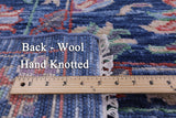 Blue Turkish Oushak Hand Knotted Wool Rug - 9' 0" X 11' 11" - Golden Nile