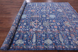 Blue Turkish Oushak Hand Knotted Wool Rug - 9' 0" X 11' 11" - Golden Nile