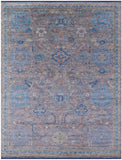 Grey Turkish Oushak Hand Knotted Wool Rug - 9' 1" X 12' 2" - Golden Nile