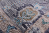 Grey Square Turkish Oushak Hand Knotted Wool Rug - 8' 11" X 9' 1" - Golden Nile