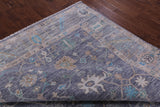 Grey Square Turkish Oushak Hand Knotted Wool Rug - 8' 11" X 9' 1" - Golden Nile