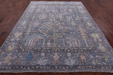 Grey Turkish Oushak Hand Knotted Wool Rug - 7' 11" X 10' 8" - Golden Nile