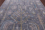 Grey Turkish Oushak Hand Knotted Wool Rug - 7' 11" X 10' 8" - Golden Nile