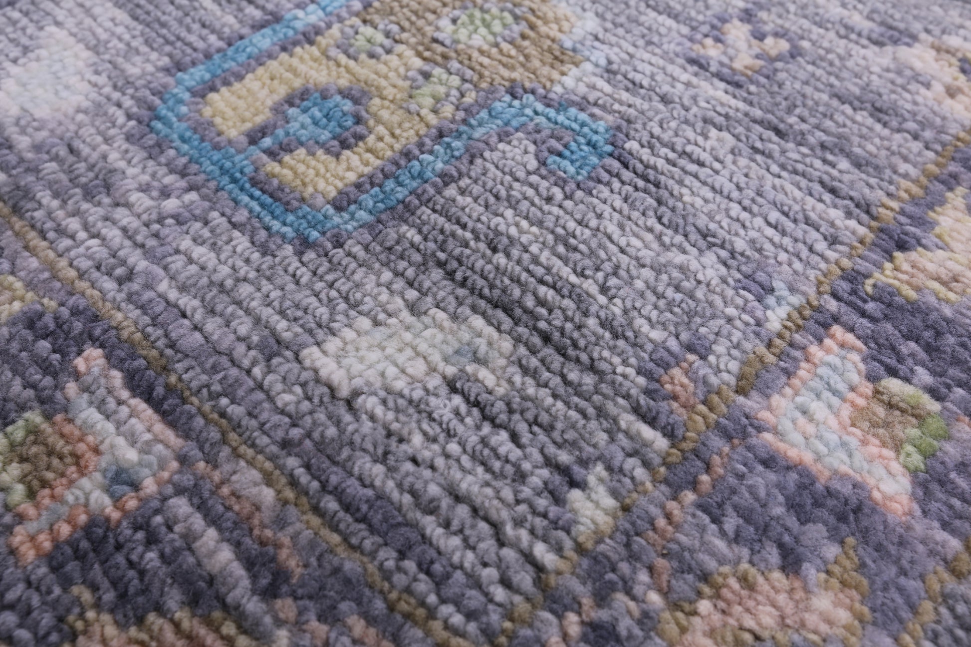Grey Turkish Oushak Hand Knotted Wool Rug - 7' 11" X 10' 8" - Golden Nile