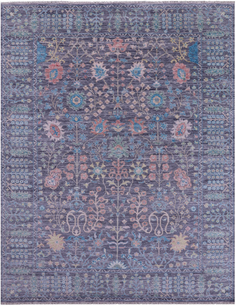 Grey Turkish Oushak Handmade Wool Rug - 9' 1" X 12' 1" - Golden Nile
