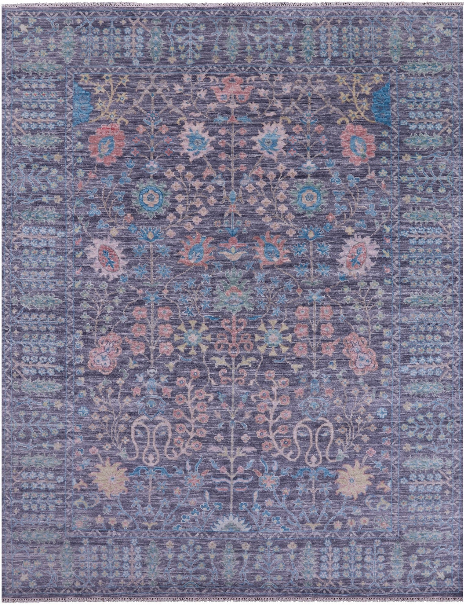 Grey Turkish Oushak Handmade Wool Rug - 9' 1" X 12' 1" - Golden Nile