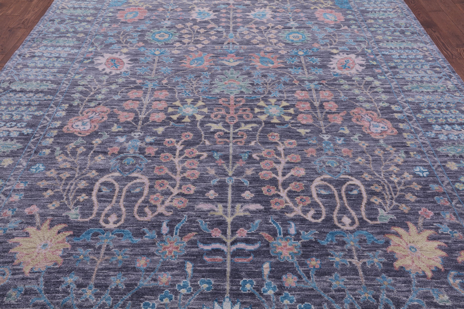 Grey Turkish Oushak Handmade Wool Rug - 9' 1" X 12' 1" - Golden Nile