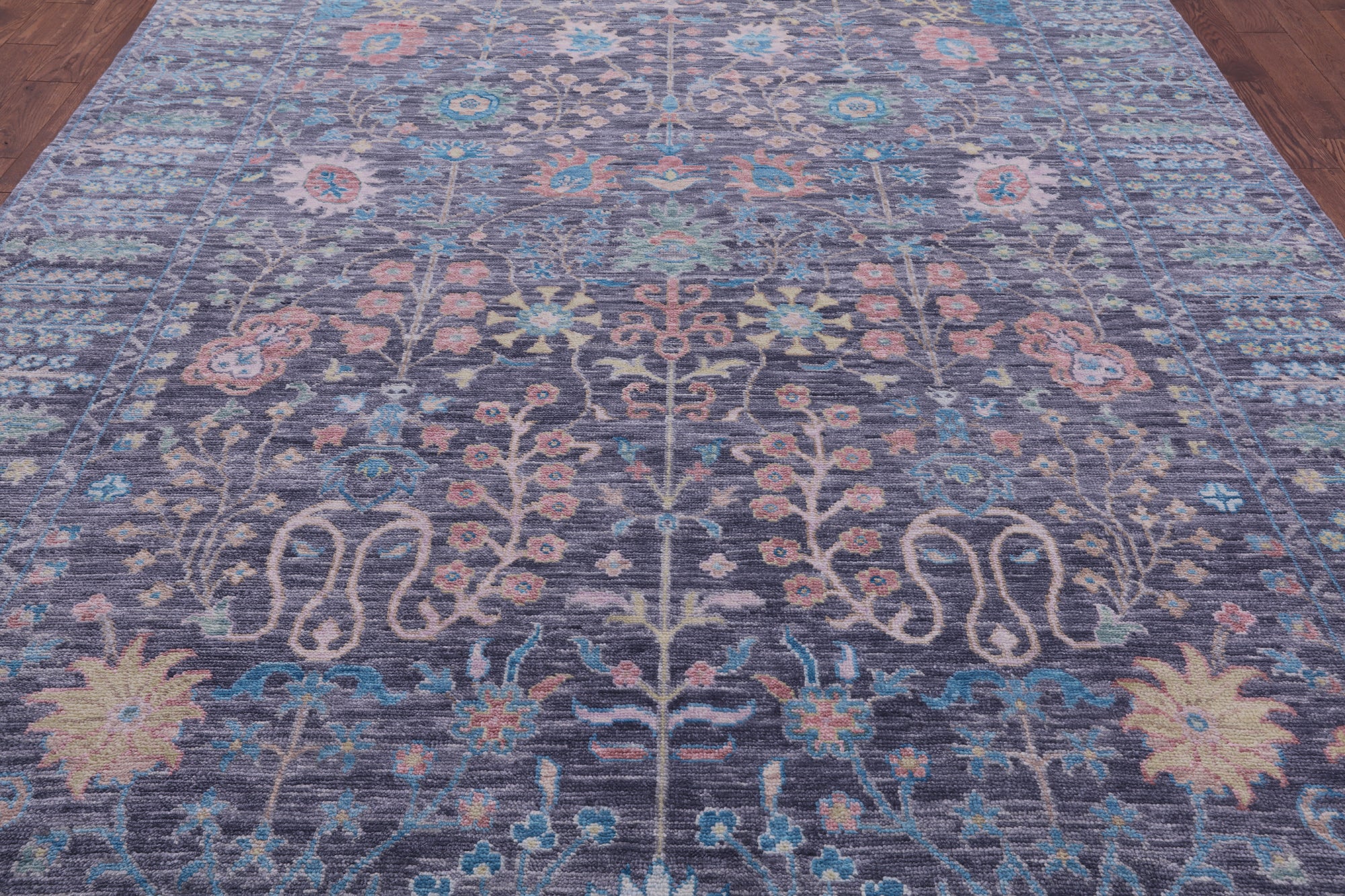 Grey Turkish Oushak Handmade Wool Rug - 9' 1" X 12' 1" - Golden Nile