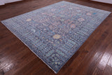 Grey Turkish Oushak Handmade Wool Rug - 9' 1" X 12' 1" - Golden Nile