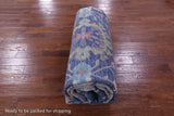 Blue Turkish Oushak Hand Knotted Wool Rug - 10' 2" X 14' 0" - Golden Nile