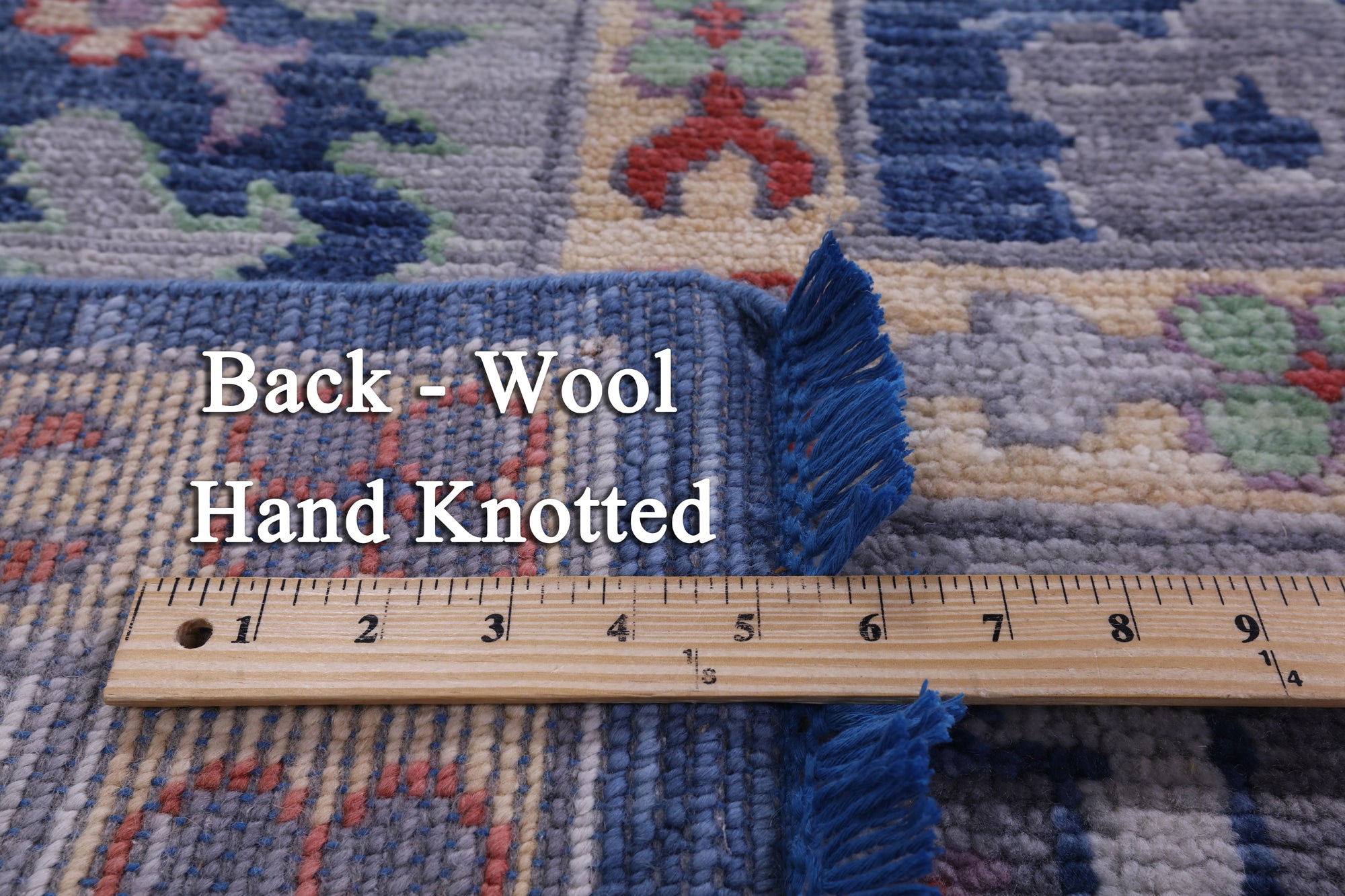 Blue Turkish Oushak Hand Knotted Wool Rug - 10' 2" X 14' 0" - Golden Nile