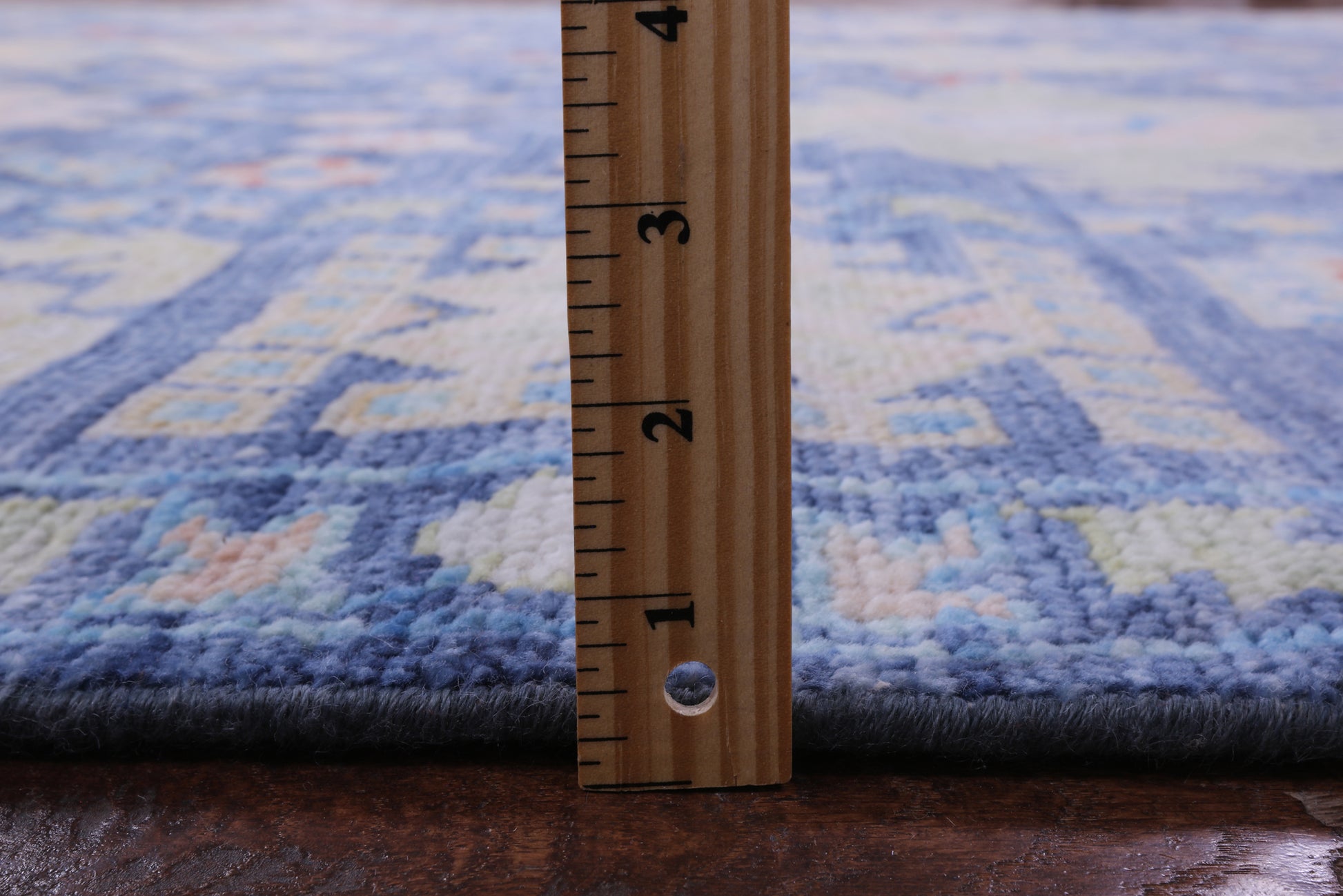 Blue Turkish Oushak Hand Knotted Wool Rug - 9' 1" X 12' 3" - Golden Nile
