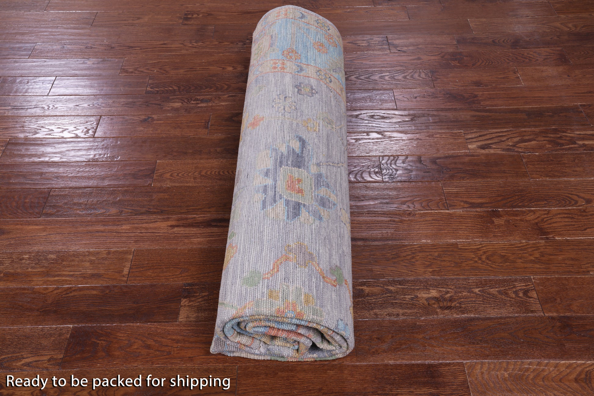 Grey Turkish Oushak Hand Knotted Wool Rug - 9' 0" X 11' 10" - Golden Nile