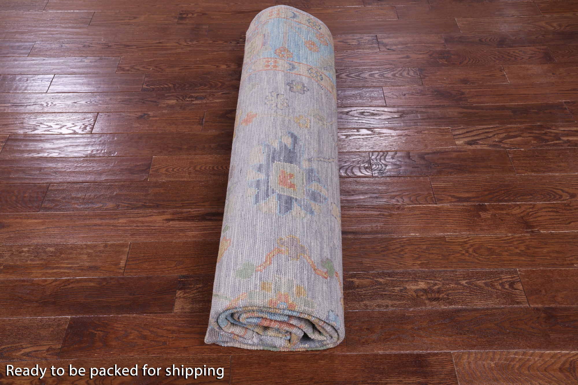 Grey Turkish Oushak Hand Knotted Wool Rug - 9' 0" X 11' 10" - Golden Nile