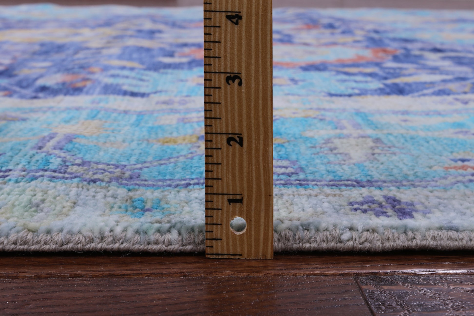 Blue Turkish Oushak Handmade Wool Rug - 8' 1" X 9' 10" - Golden Nile
