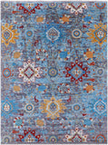 Grey Turkish Oushak Hand Knotted Wool Rug - 9' 1" X 11' 11" - Golden Nile