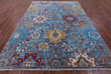 Grey Turkish Oushak Hand Knotted Wool Rug - 9' 1" X 11' 11" - Golden Nile