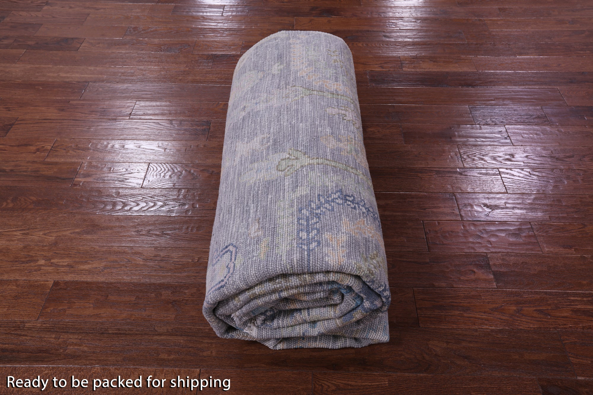 Grey Turkish Oushak Hand Knotted Wool Rug - 10' 0" X 13' 11" - Golden Nile