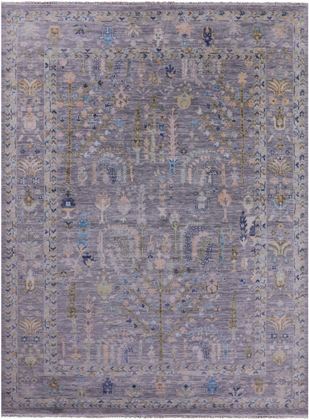 Grey Turkish Oushak Hand Knotted Wool Rug - 10' 0" X 13' 11" - Golden Nile