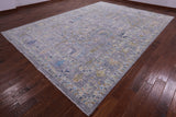 Grey Turkish Oushak Hand Knotted Wool Rug - 10' 0" X 13' 11" - Golden Nile