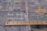 Grey Turkish Oushak Hand Knotted Wool Rug - 10' 0" X 13' 11" - Golden Nile