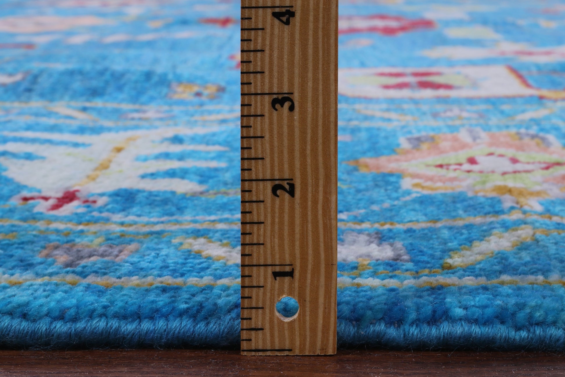 Blue Square Turkish Oushak Hand Knotted Wool Rug - 9' 0" X 9' 1" - Golden Nile