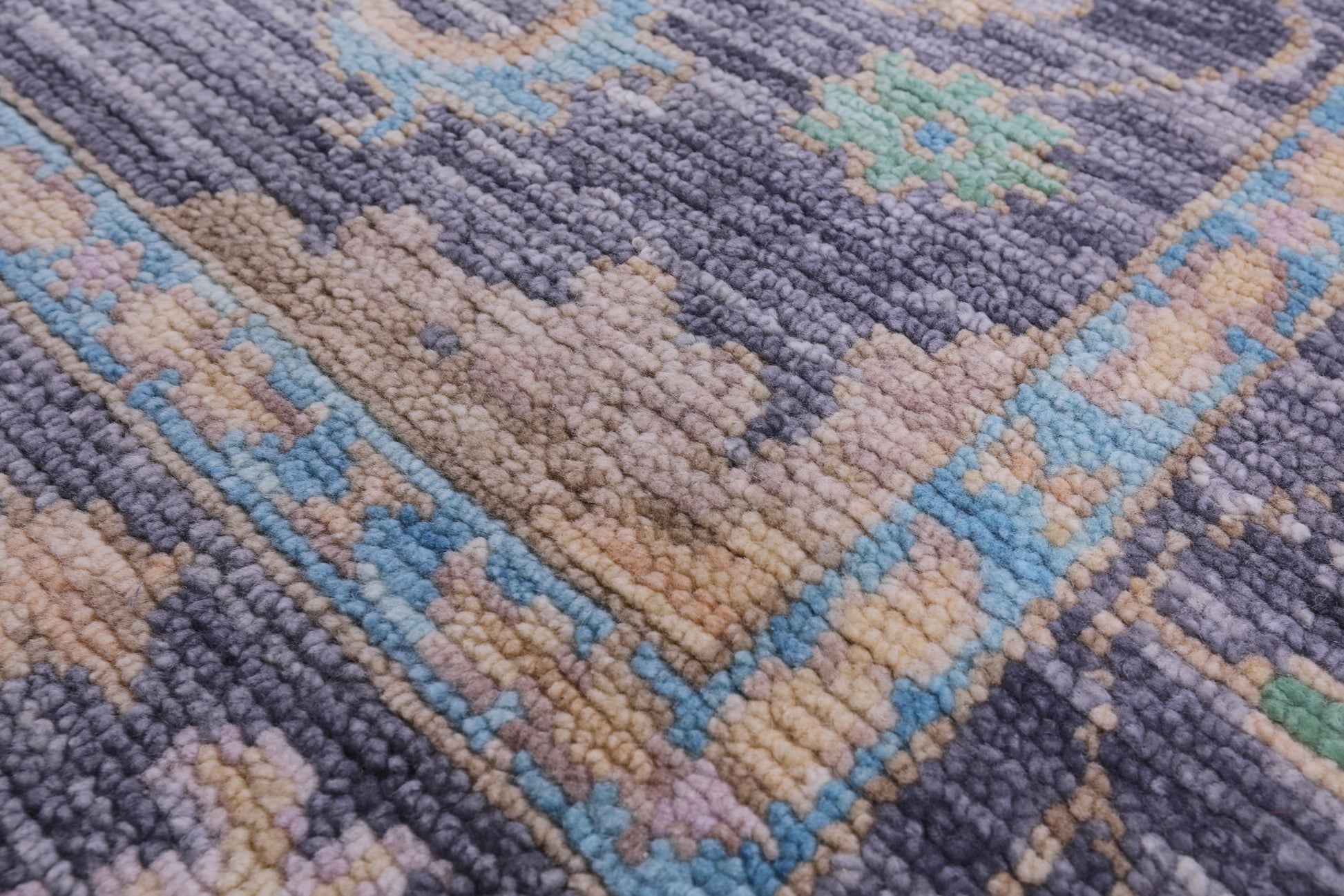 Grey Turkish Oushak Handmade Wool Rug - 5' 11" X 9' 5" - Golden Nile