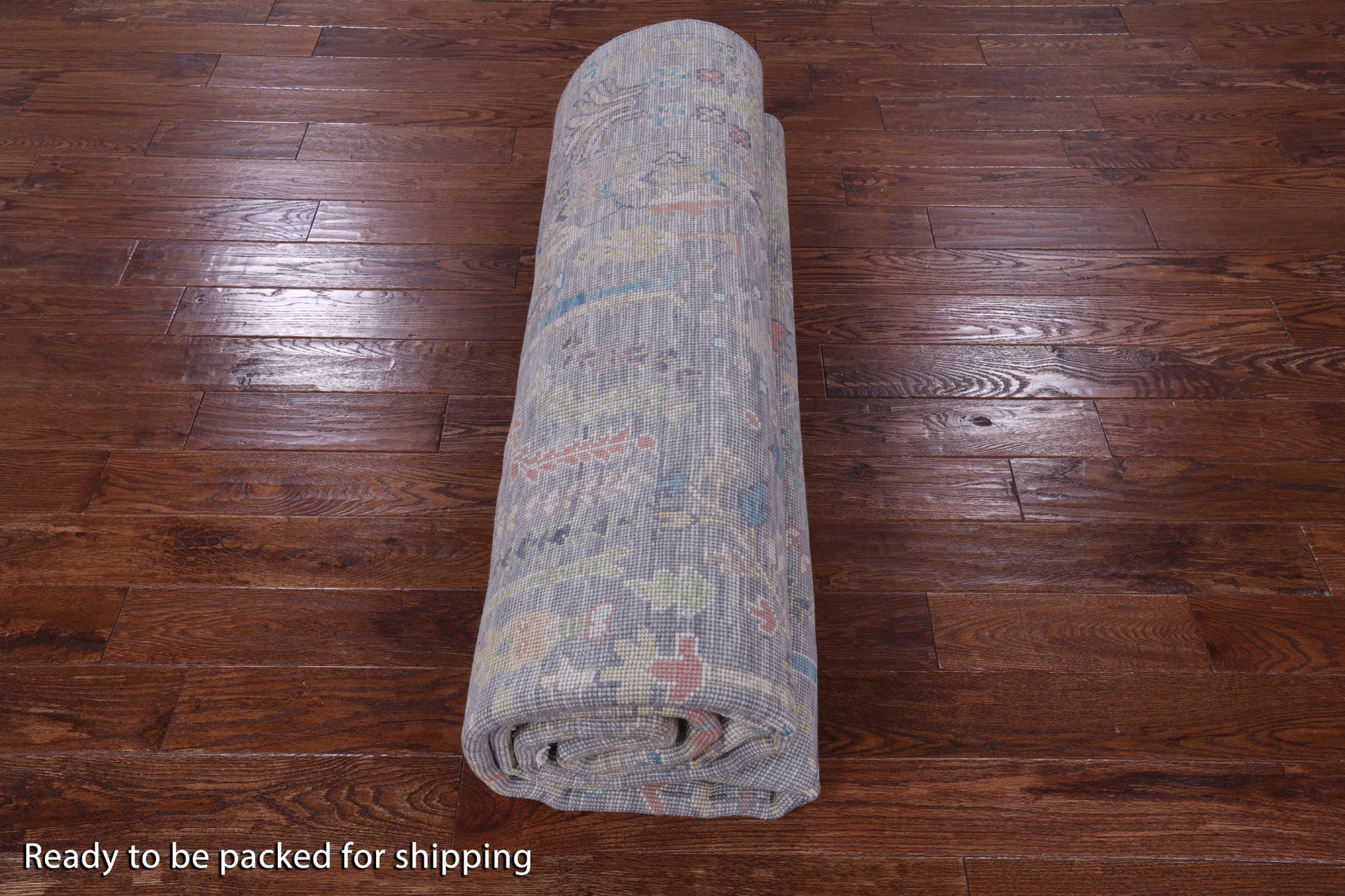Grey Turkish Oushak Hand Knotted Wool Rug - 8' 11" X 12' 3" - Golden Nile