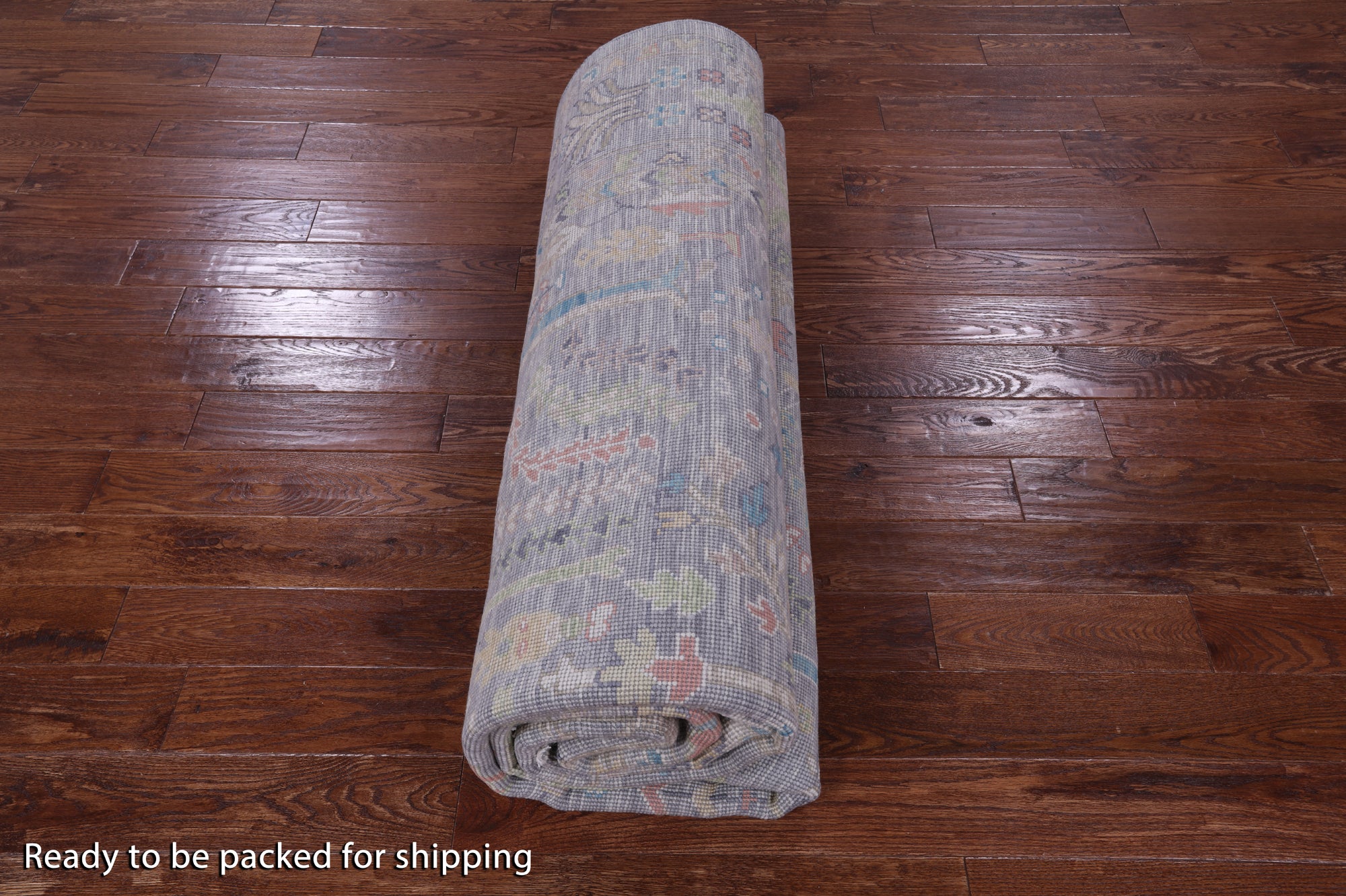 Grey Turkish Oushak Hand Knotted Wool Rug - 8' 11" X 12' 3" - Golden Nile